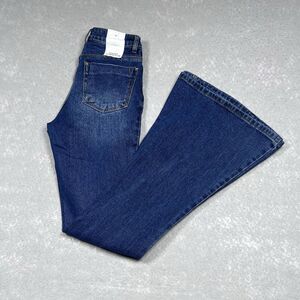 A Loves A Jeans Womens Size 25 Blue High Rise Extreme Flared Denim Jeans Pockets
